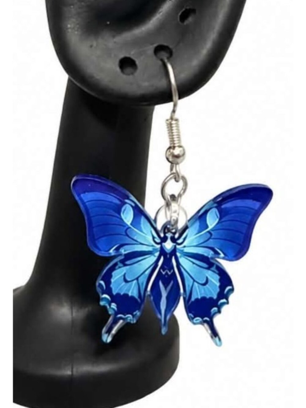 Blue Butterfly Dangle Earrings